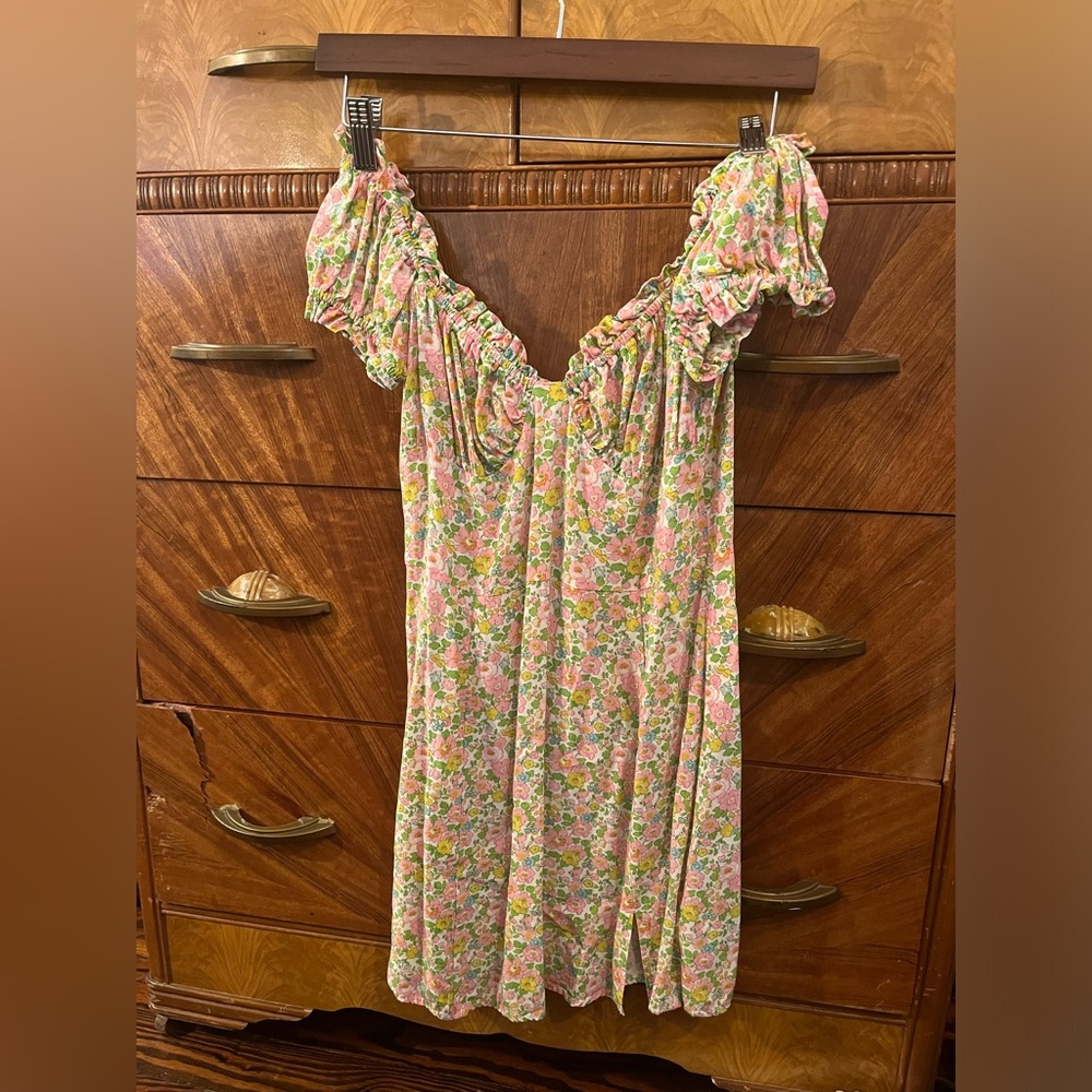 With Jean Off the Shoulder Isabelle Mini